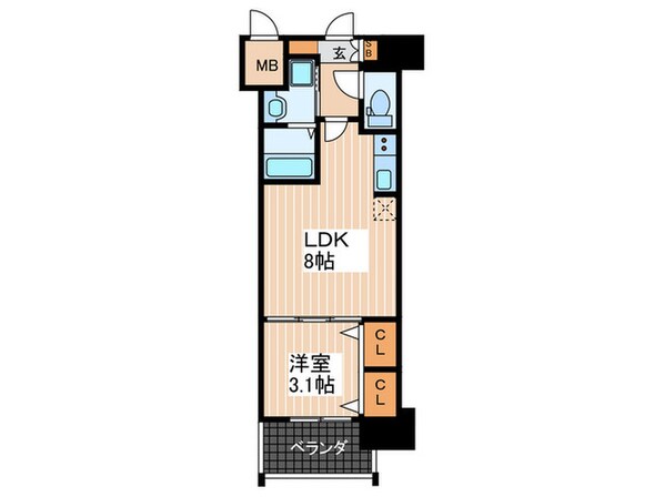 S-RESIDENCE国泰寺Iの物件間取画像